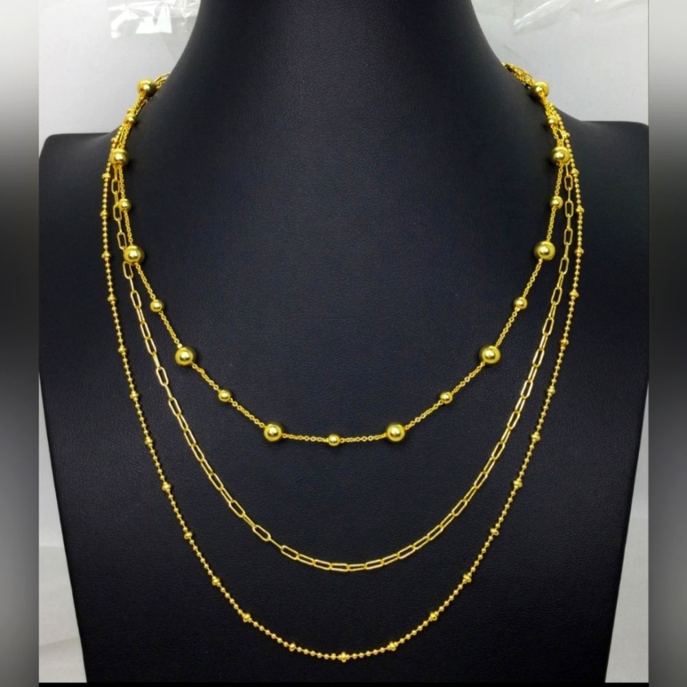 J. Crew Gold Layered Necklace with Cascading Strands 21"